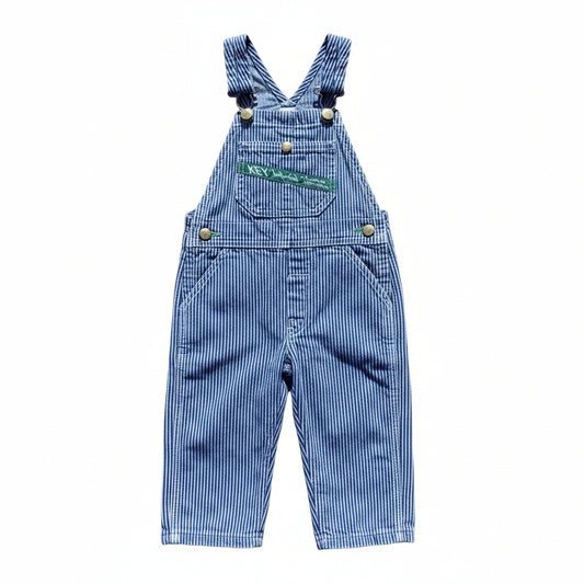 Vintage Striped Overalls