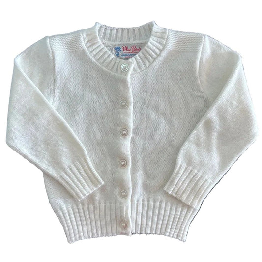White Button Down Cardigan