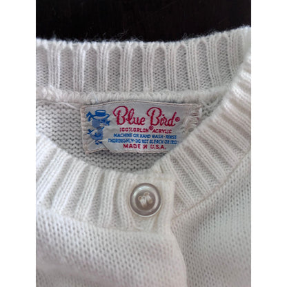White Button Down Cardigan