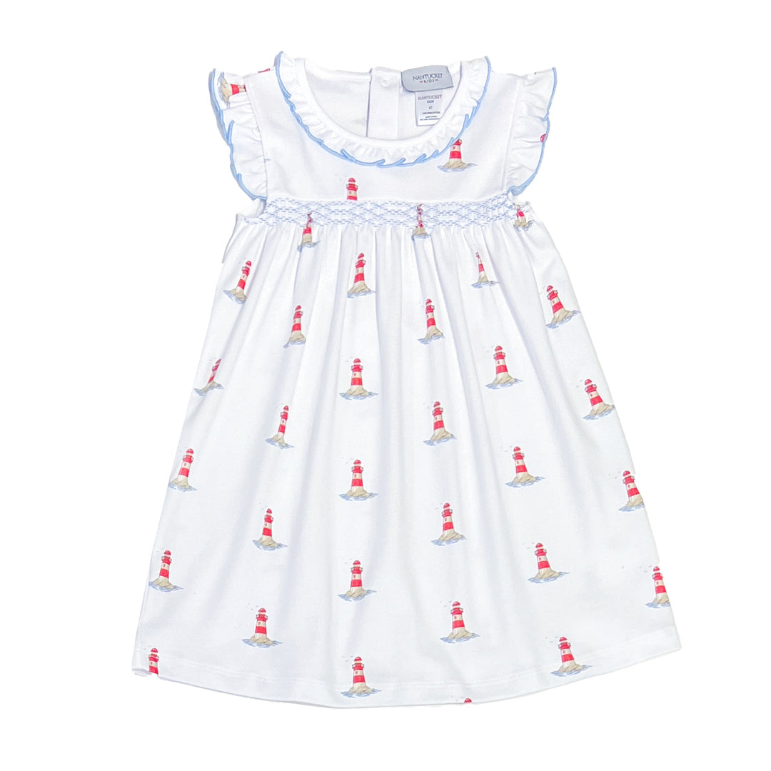 Lighthouse Smocked Play Dress