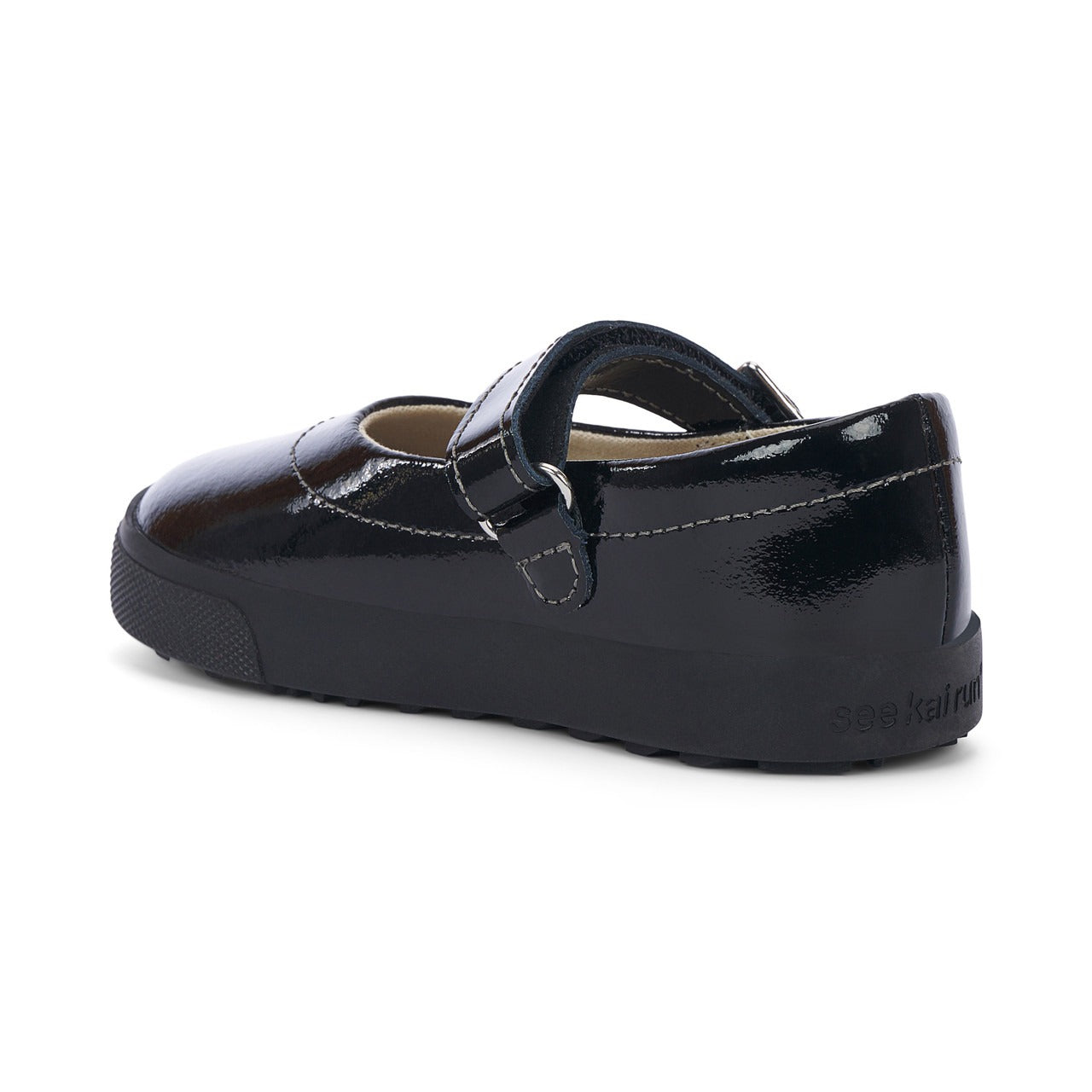 Lucia Black Patent Mary Jane Flats