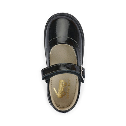 Lucia Black Patent Mary Jane Flats