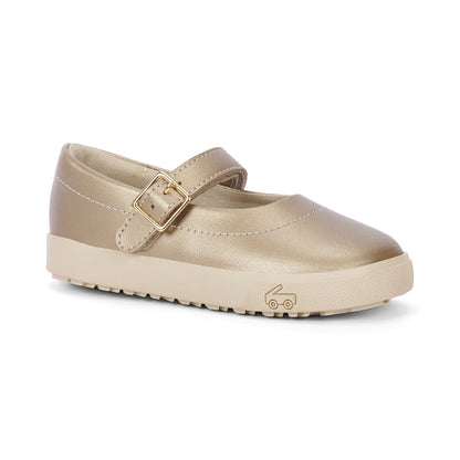 Lucia Gold Mary Jane Flats