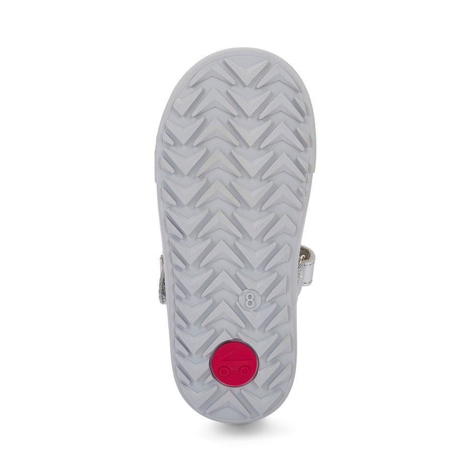 Lucia Silver Mary Jane Flats