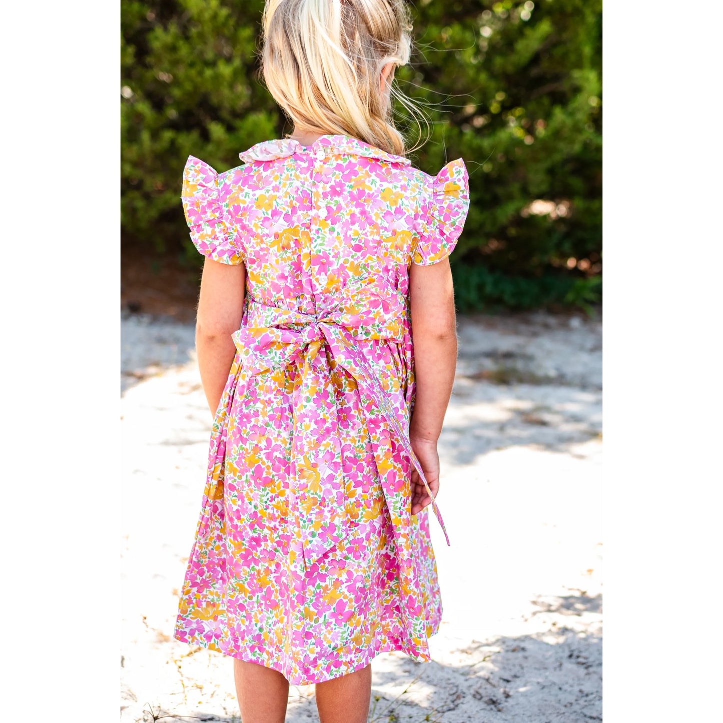 Elle Pink Smocking Dress