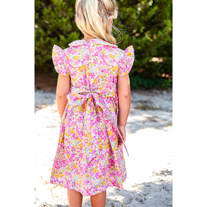 Elle Pink Smocking Dress