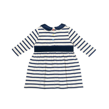 Marie Clare Baby Dress, Navy Stripe