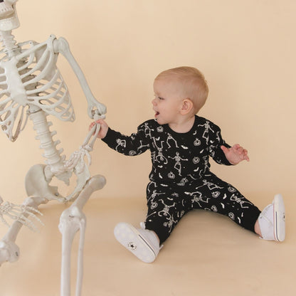 Glow in the Dark Silly Skelly Romper