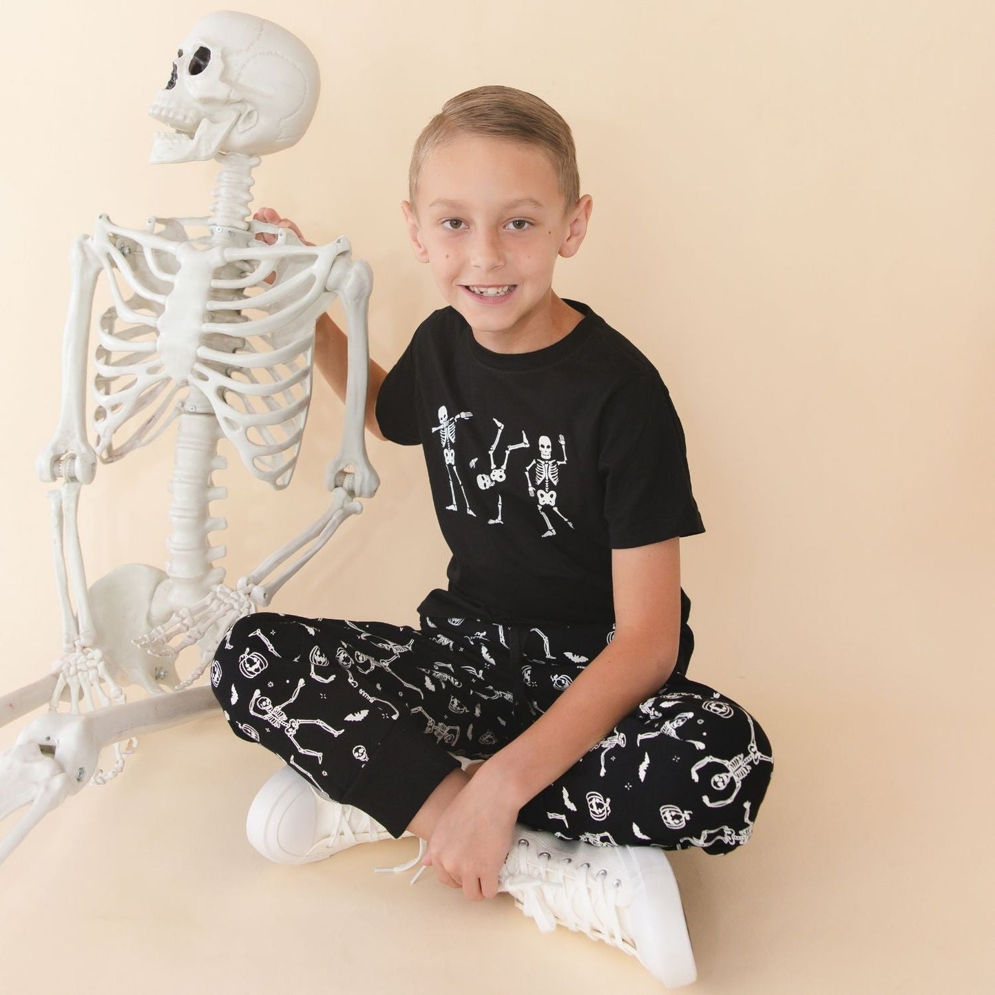 Glow in the Dark Silly Skelly Halloween Jogger