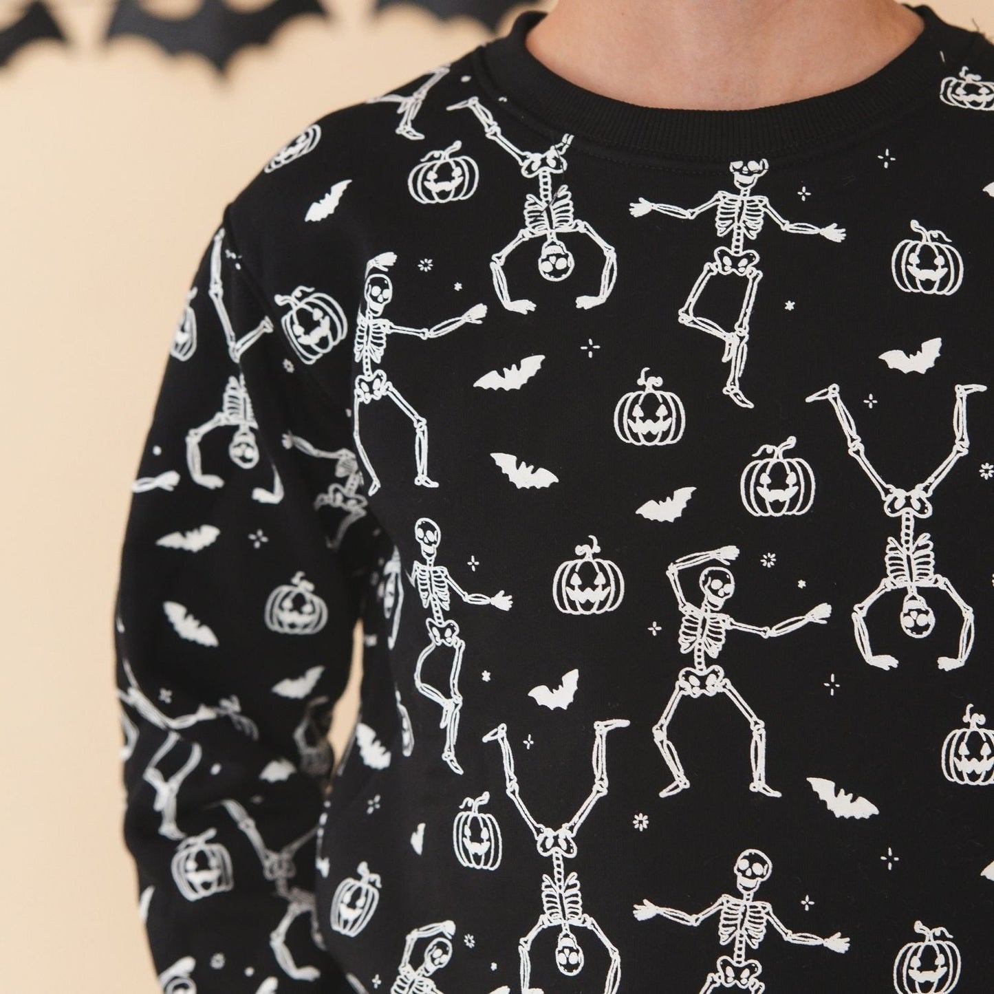 Glow in the Dark Silly Skelly Halloween Sweatshirt
