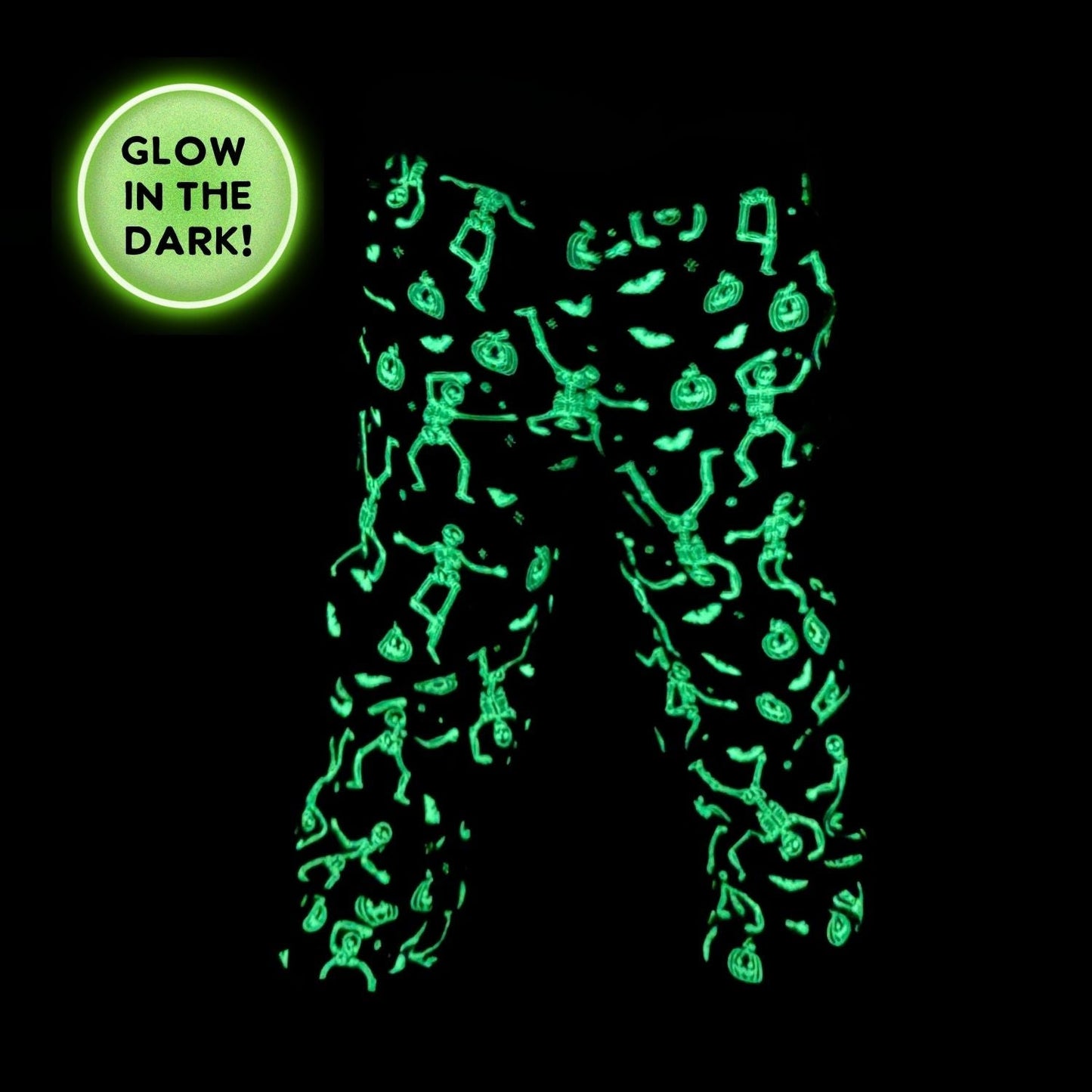 Glow in the Dark Silly Skelly Halloween Jogger