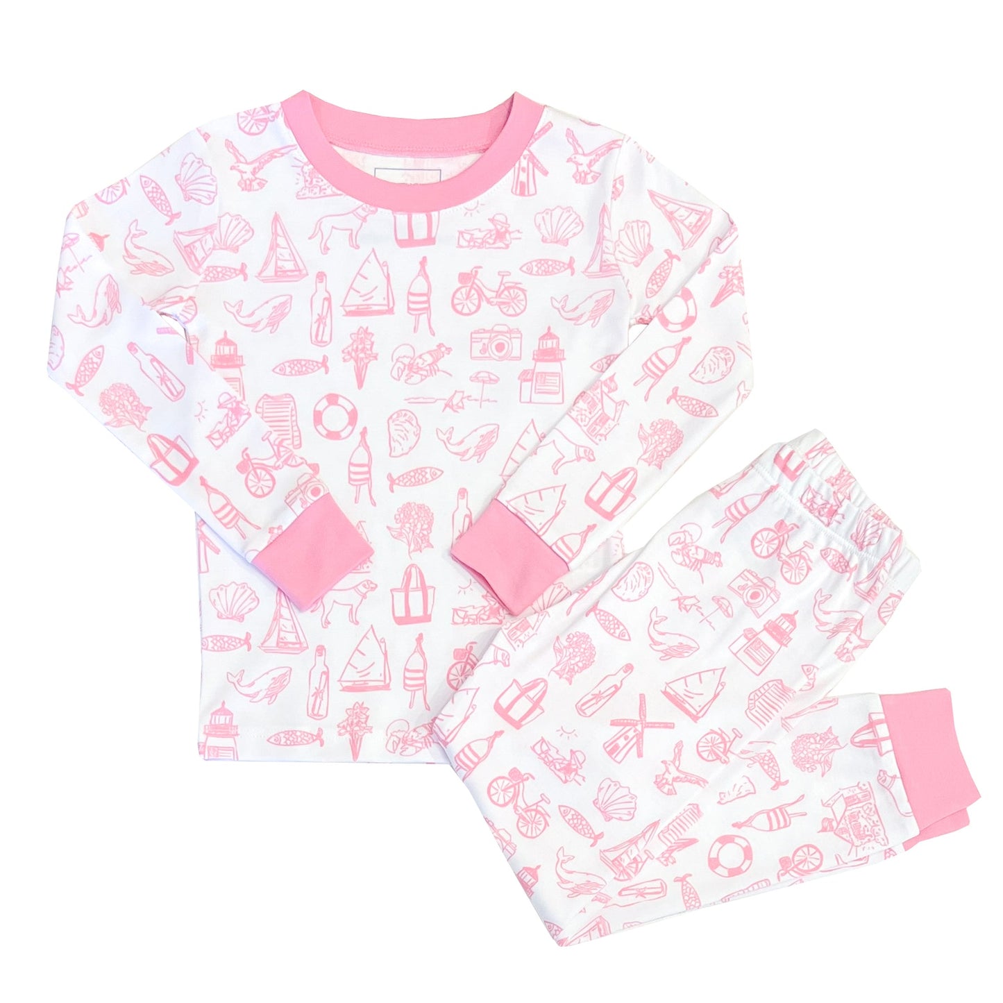 Nantucket Collection Pima Jammies-Bubblegum