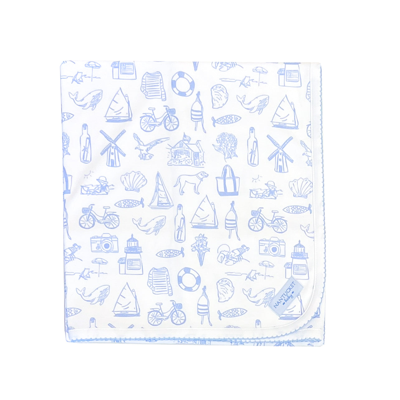 Nantucket Collection Essentials Blanket-Ocean Blue