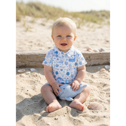 Portside Polo Romper-Under The Sea