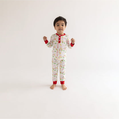 Snow Dogs Kids 2 Piece Pajamas