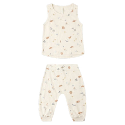Tank + Slouch Pant Set Aquatic