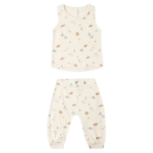 Tank + Slouch Pant Set Aquatic