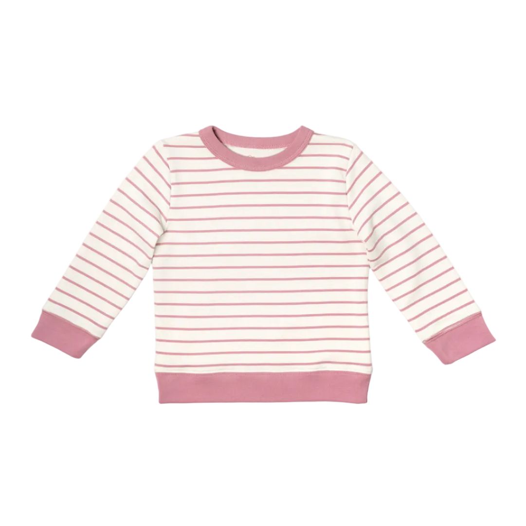 Remy Sweatshirt, Rose French Stripe
