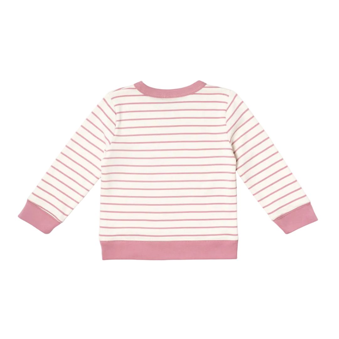 Remy Sweatshirt, Rose French Stripe