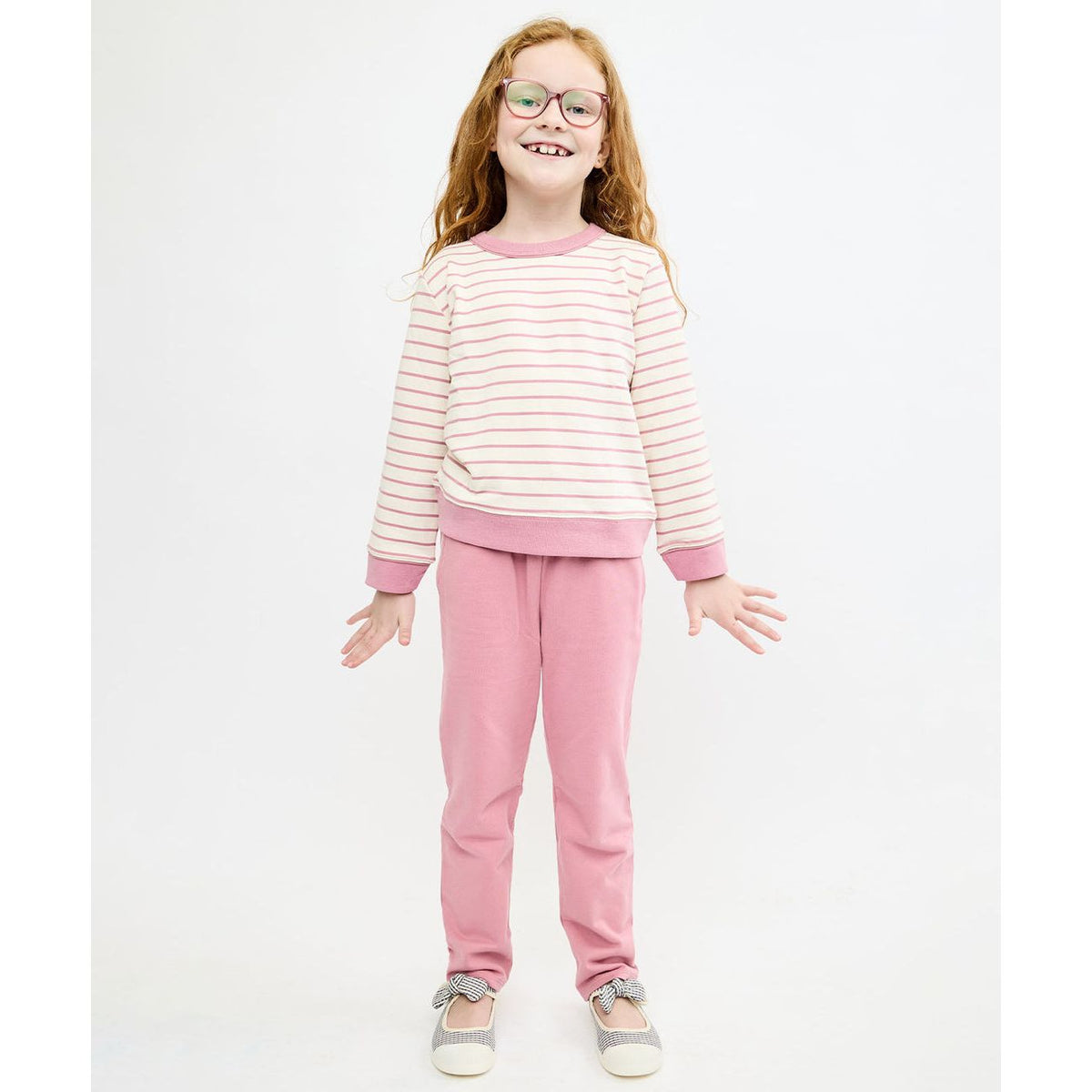 Remy Sweatshirt, Rose French Stripe