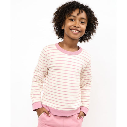 Remy Sweatshirt, Rose French Stripe