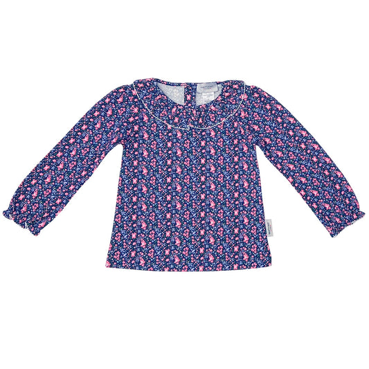 Riley Ruffle Top-Sconset Floral