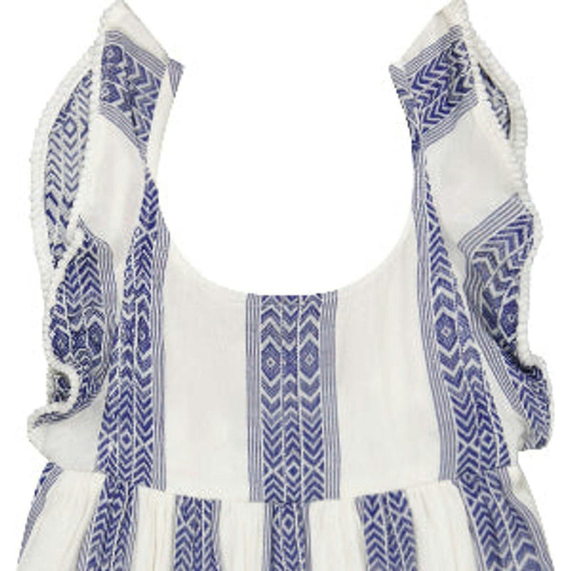 Daphne Flutter Sleeve Dress- Navy Stripe