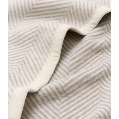 Harborview Herringbone Light Grey Blanket