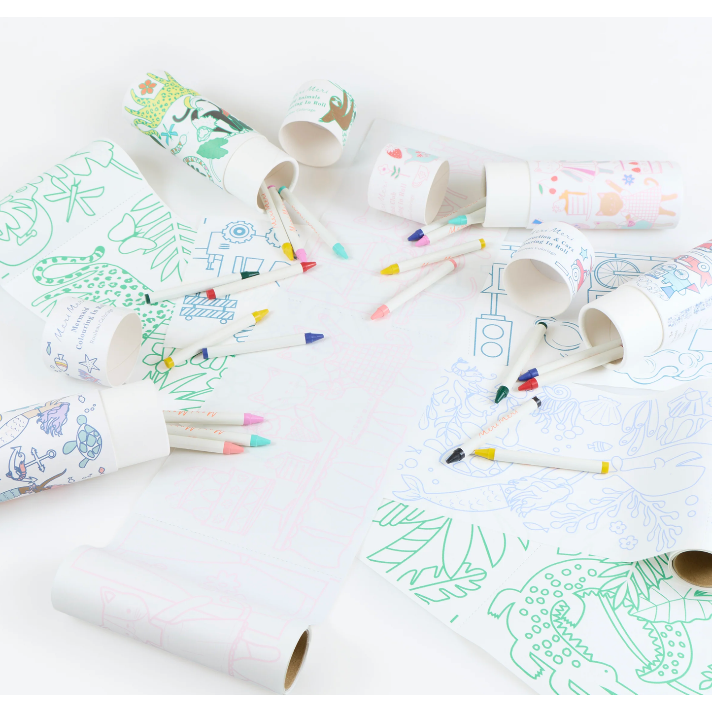 Wild Animals Coloring Roll