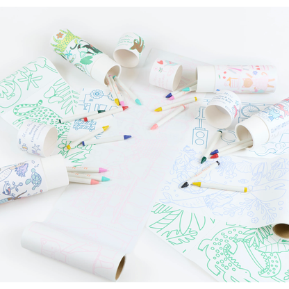 Wild Animals Coloring Roll