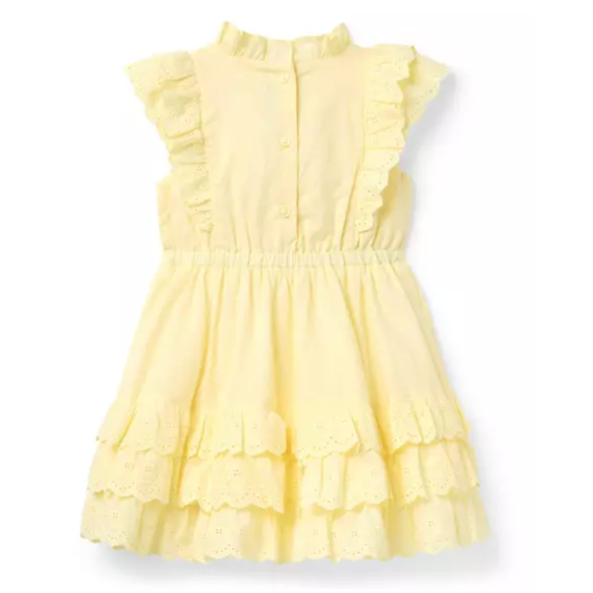 The Eyelet Ruffle Yellow Dress