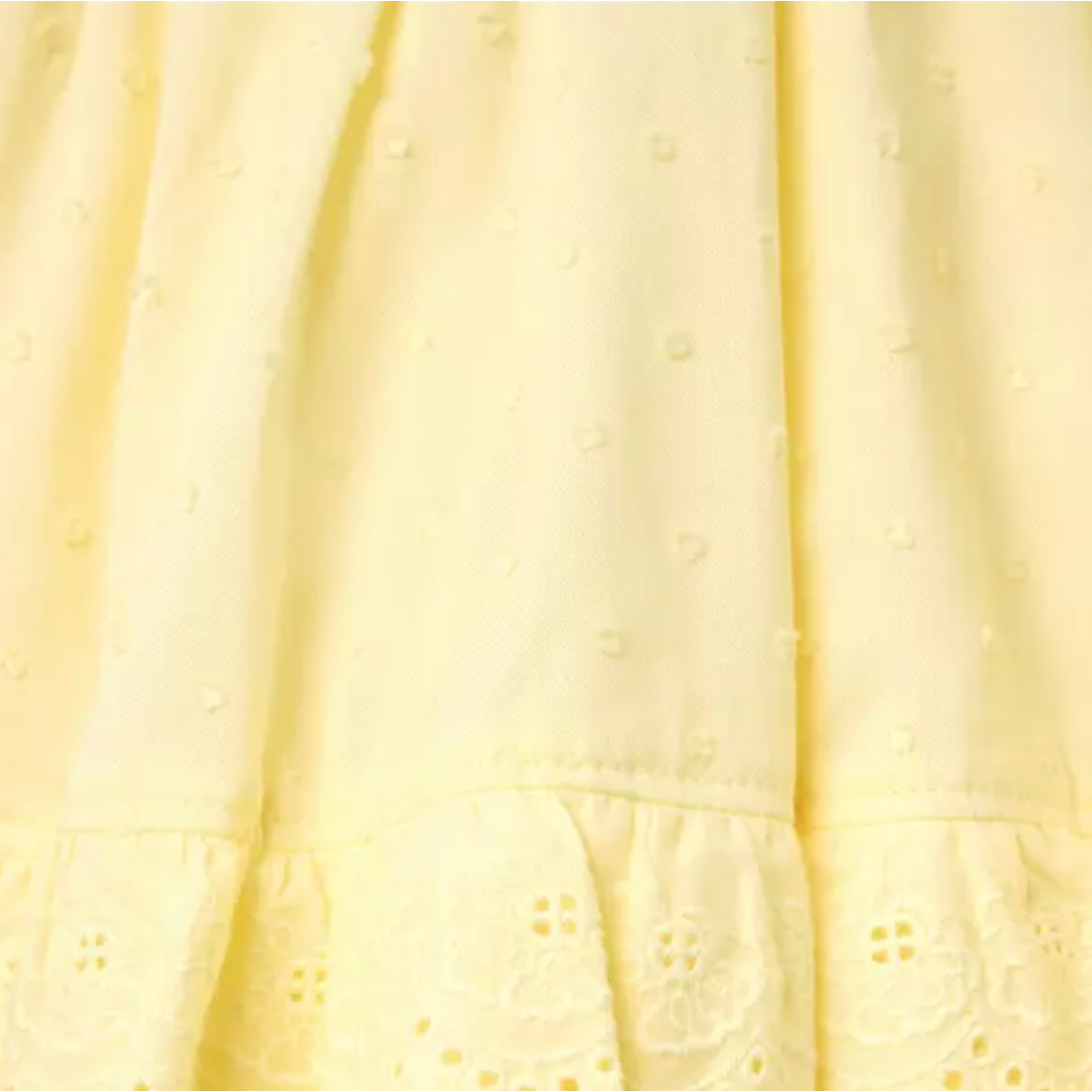 The Eyelet Ruffle Yellow Dress