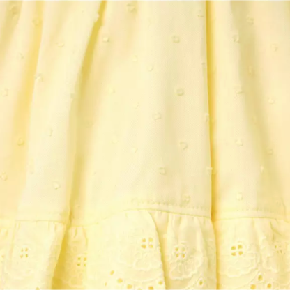 The Eyelet Ruffle Yellow Dress