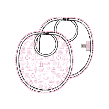 Basics Bib-Nantucket Collection-Bubble Gum