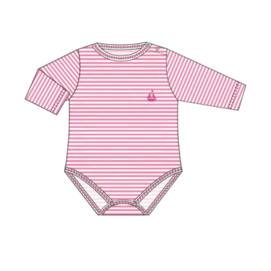Essentials Pima Bodysuit-Bubblegum Stripe