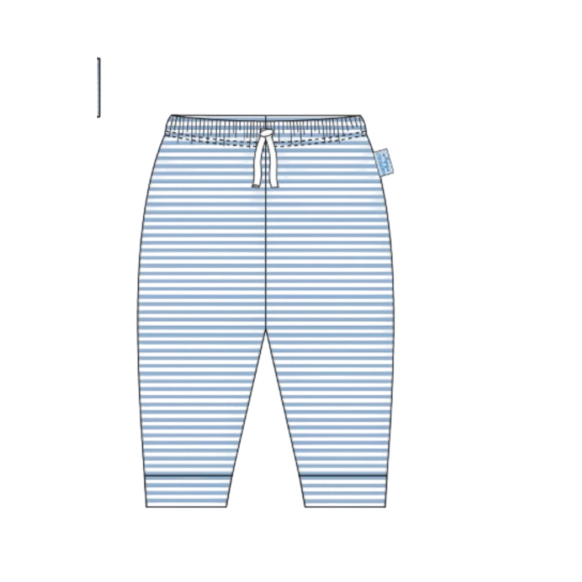 Essentials Pima Joggers - Ocean Blue Stripe