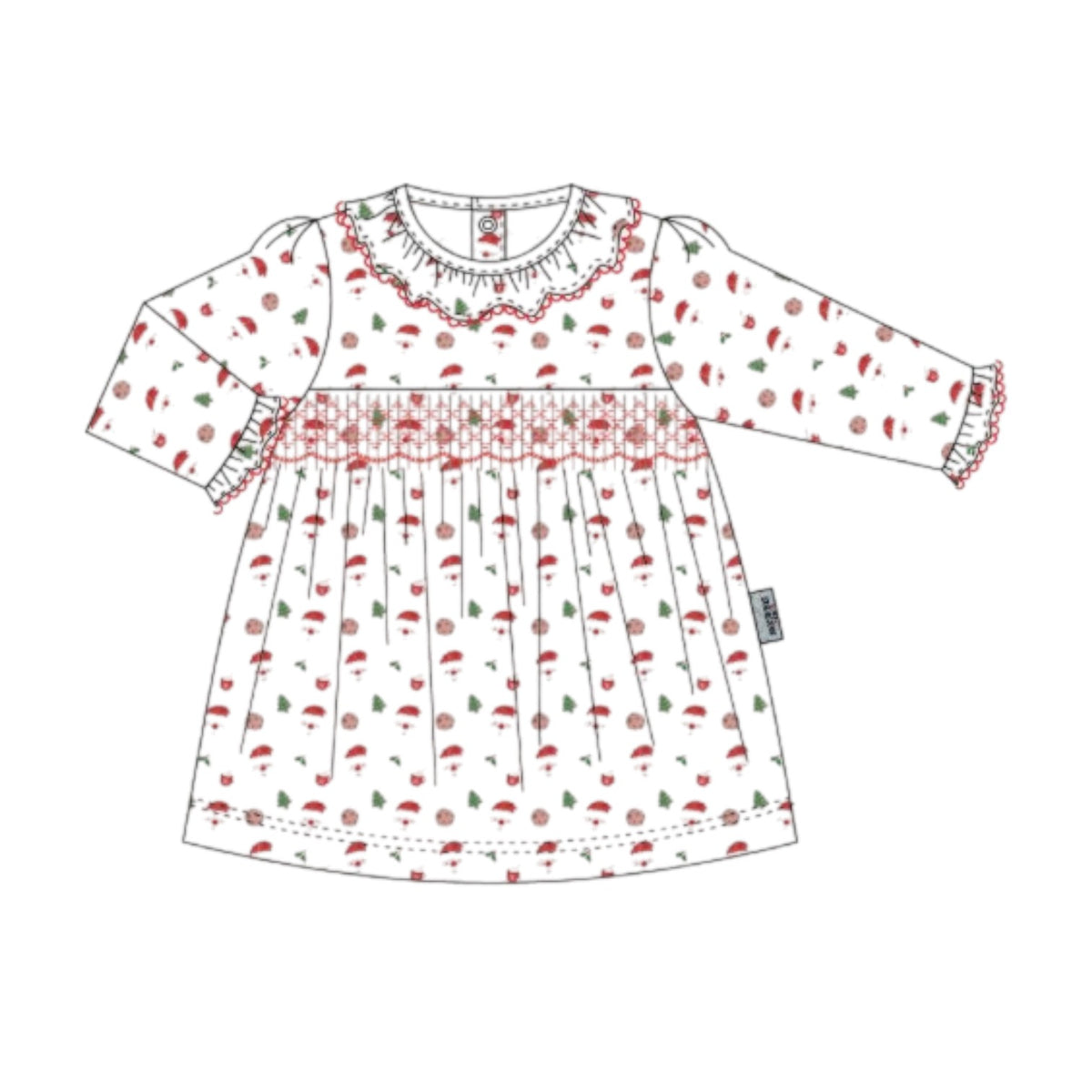 Cookies With Santa Smocked Pima Dress