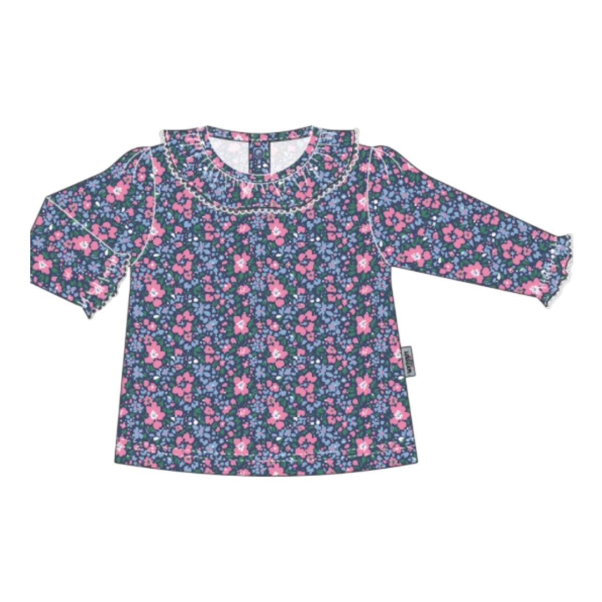 Riley Ruffle Top-Sconset Floral
