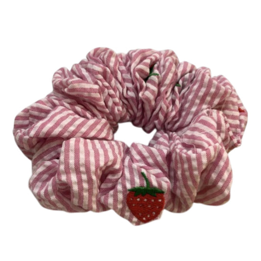 Pink Strawberry Scrunchie