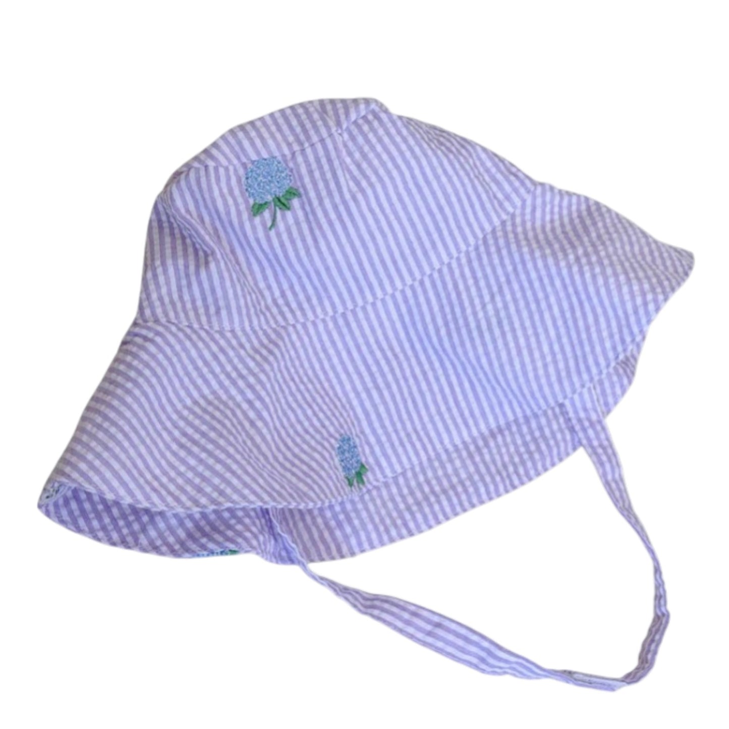 Lilac Seersucker Hydrangea Bucket Hat