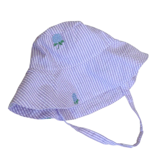 Lilac Seersucker Hydrangea Bucket Hat