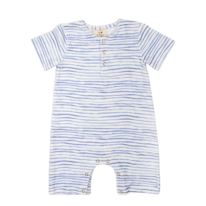 Walker Terry Romper - Wave Stripe