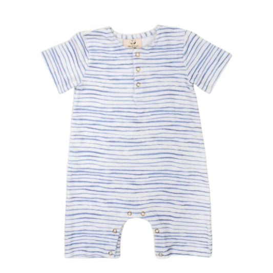 Walker Terry Romper - Wave Stripe