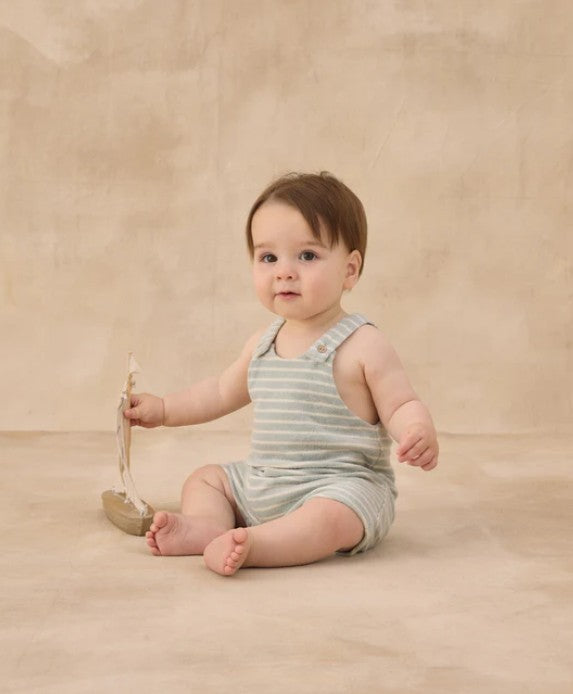 Gio Romper Seafoam Terry Stripe