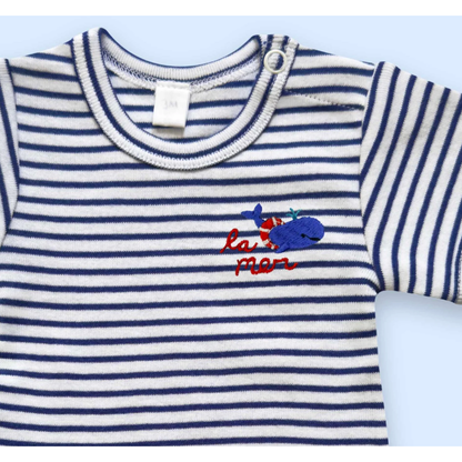 La Mer Whale Embroidered Bodysuit