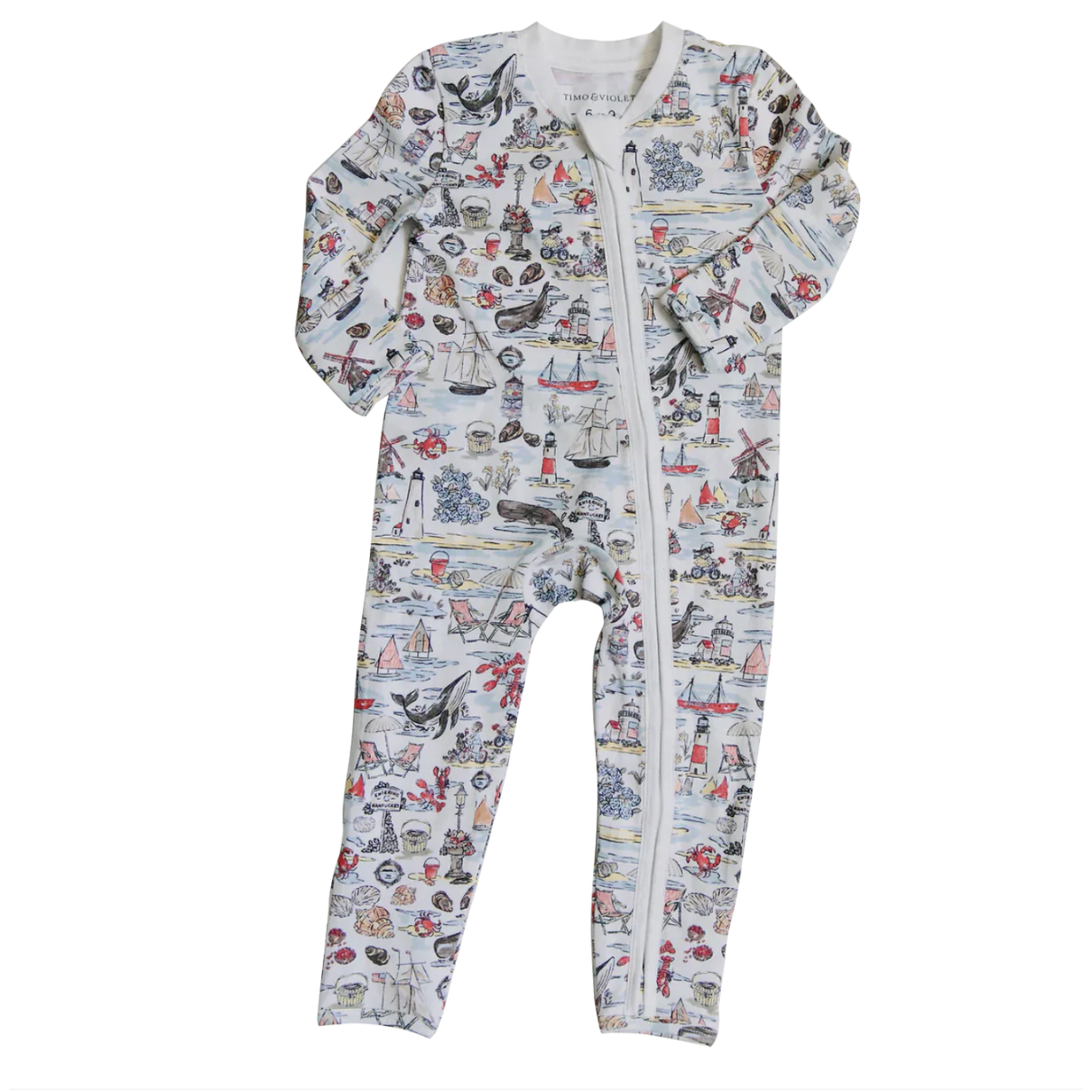 Nantucket Zipper One-Piece Pajama - Voyager's Lens