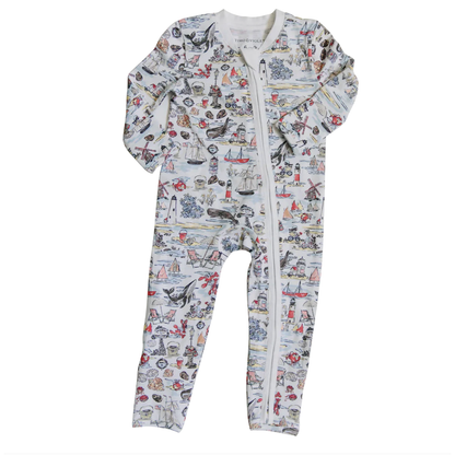 Nantucket Zipper One-Piece Pajama - Voyager's Lens