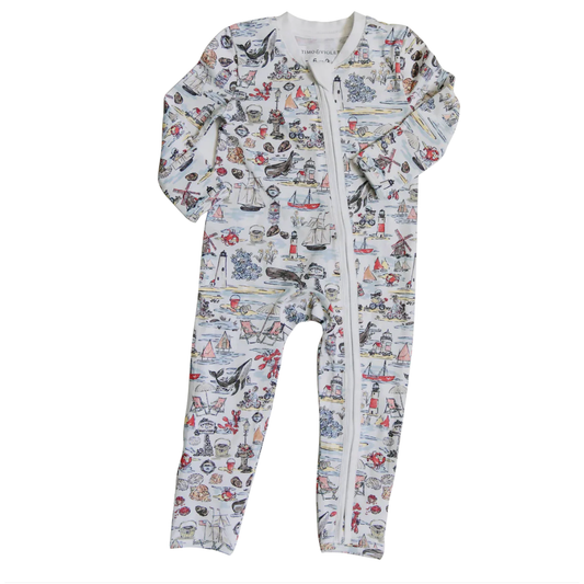 Nantucket Zipper One-Piece Pajama - Voyager's Lens