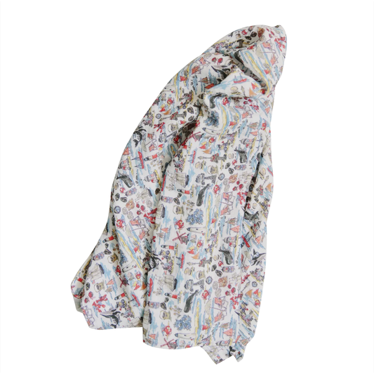 Nantucket Print Shawl Blanket - Voyager's Lens
