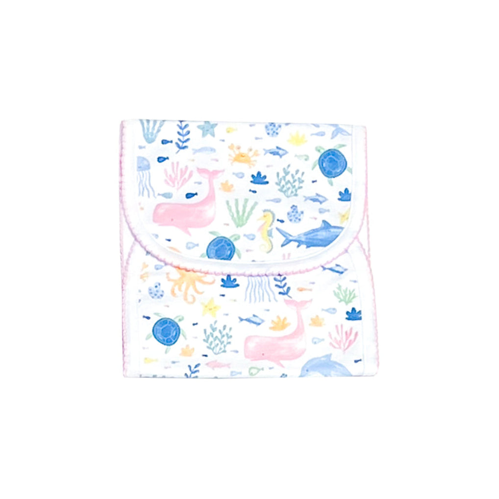 Under The Sea Burp Cloth-Pink